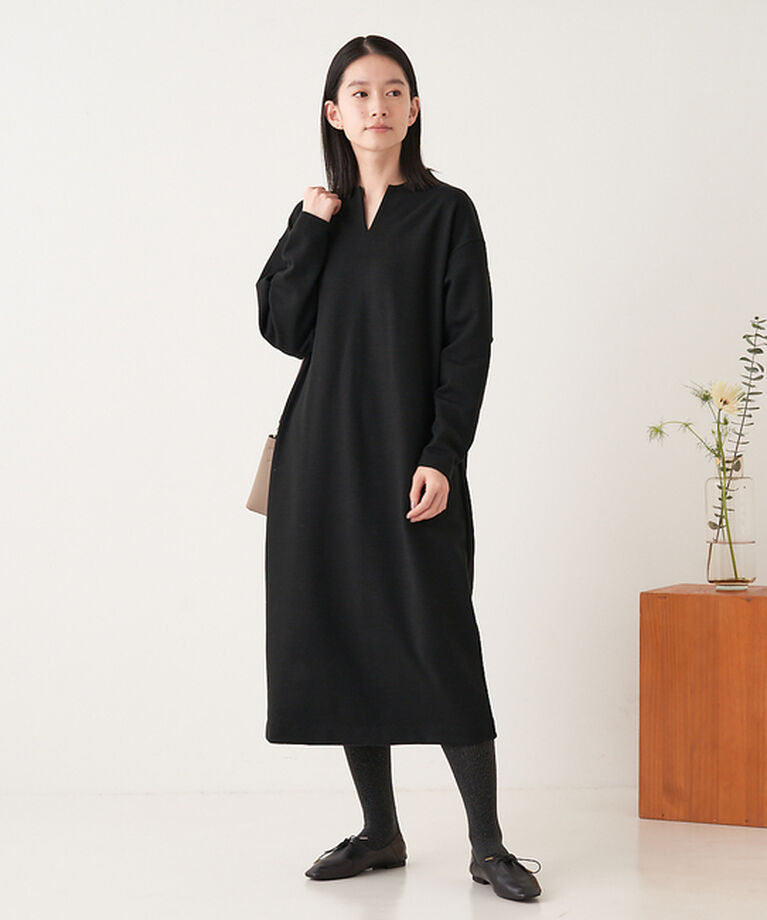 collex「ウール混 バックフォルム前スリットワンピース」|ワンピース|