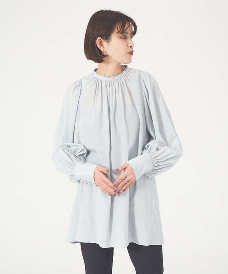Rouge vif「バックデザインブラウス」|シャツ・ブラウス|サックスブルー