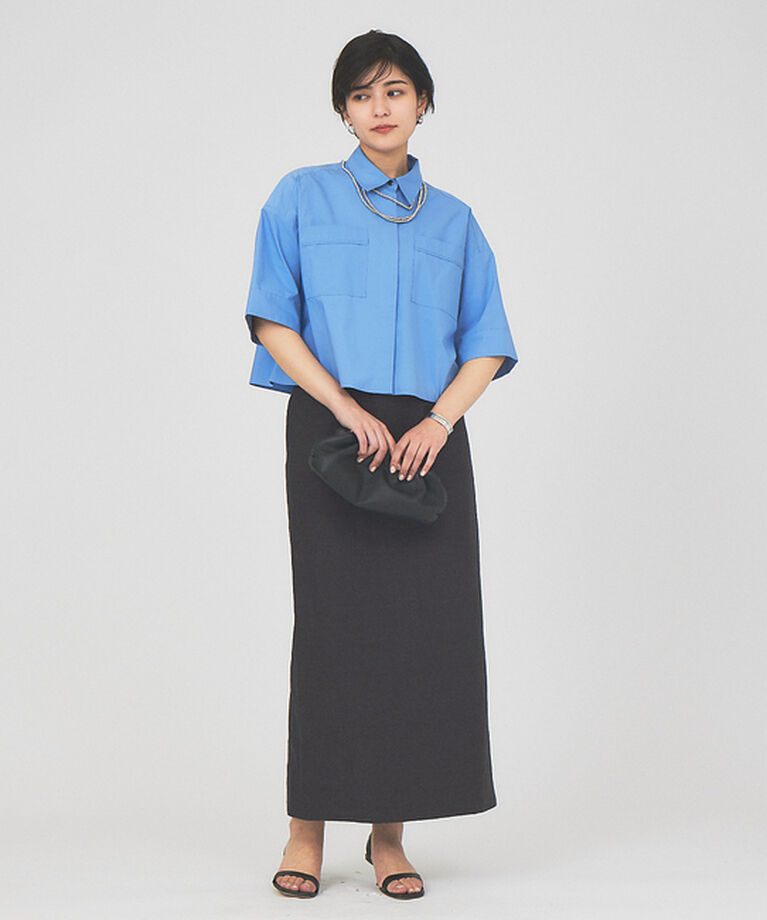 Rouge vif「【セットアップ対応】ヘリンボーンリネンスカート」|スカート|