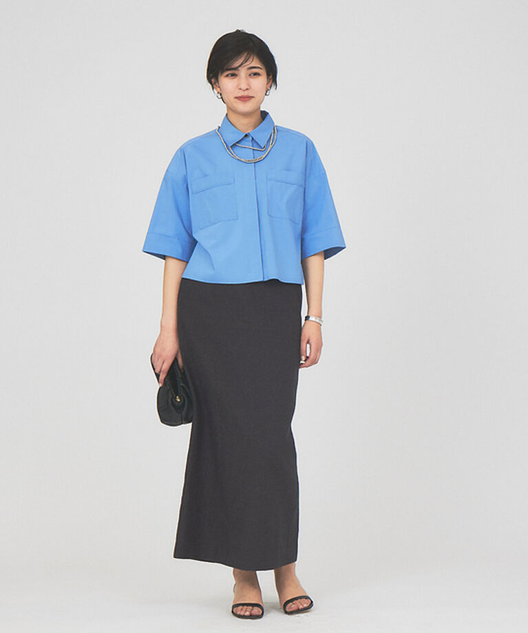 Rouge vif「【セットアップ対応】ヘリンボーンリネンスカート」|スカート|