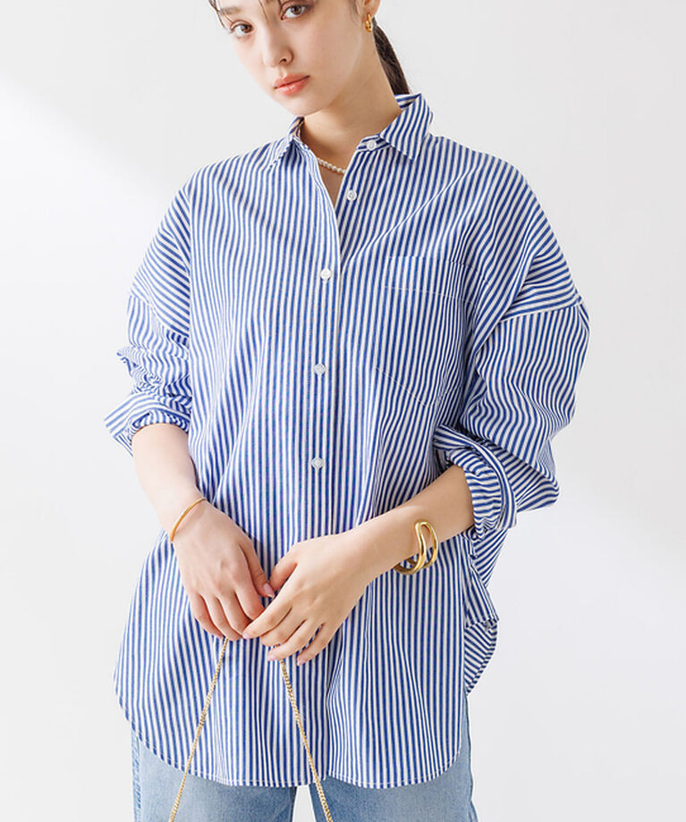 Rouge vif「コットンブロードタックフォルムシャツ」|シャツ・ブラウス|