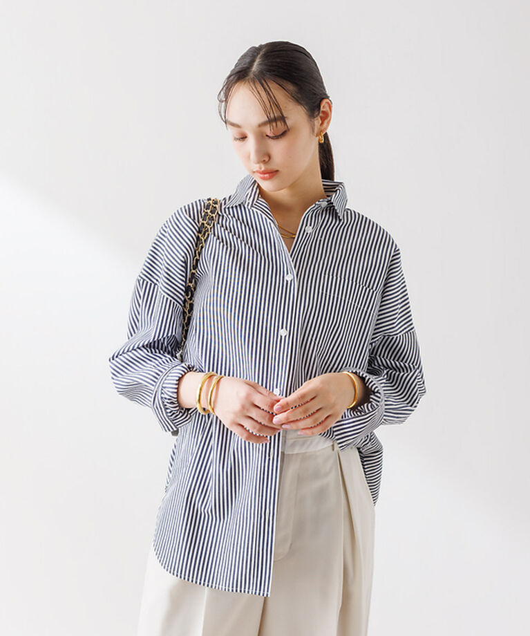 Rouge vif「コットンブロードタックフォルムシャツ」|シャツ・ブラウス|