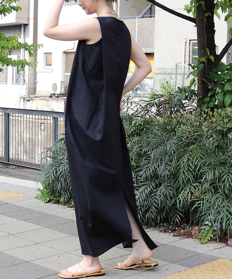 Rouge vif「麻混ノースリーブタックワンピース」|ワンピース|