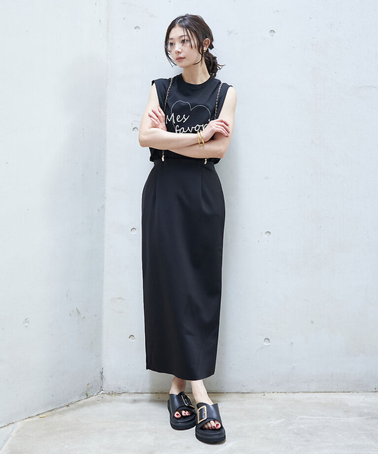 Rouge vif「【4サイズ展開】ストレッチダンボールタイトスカート」|スカート|