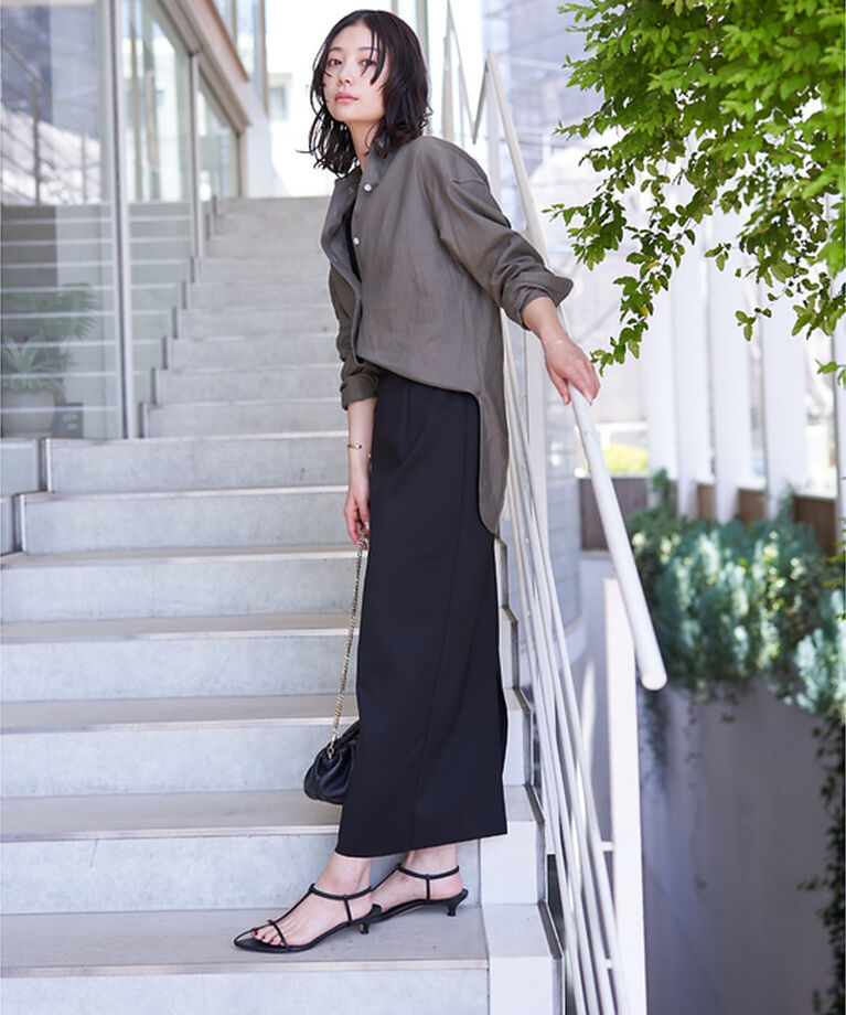 Rouge vif「【4サイズ展開】ストレッチダンボールタイトスカート」|スカート|