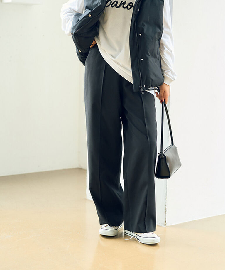 Rouge vif「ウールライクイージーストレートパンツ」|その他|
