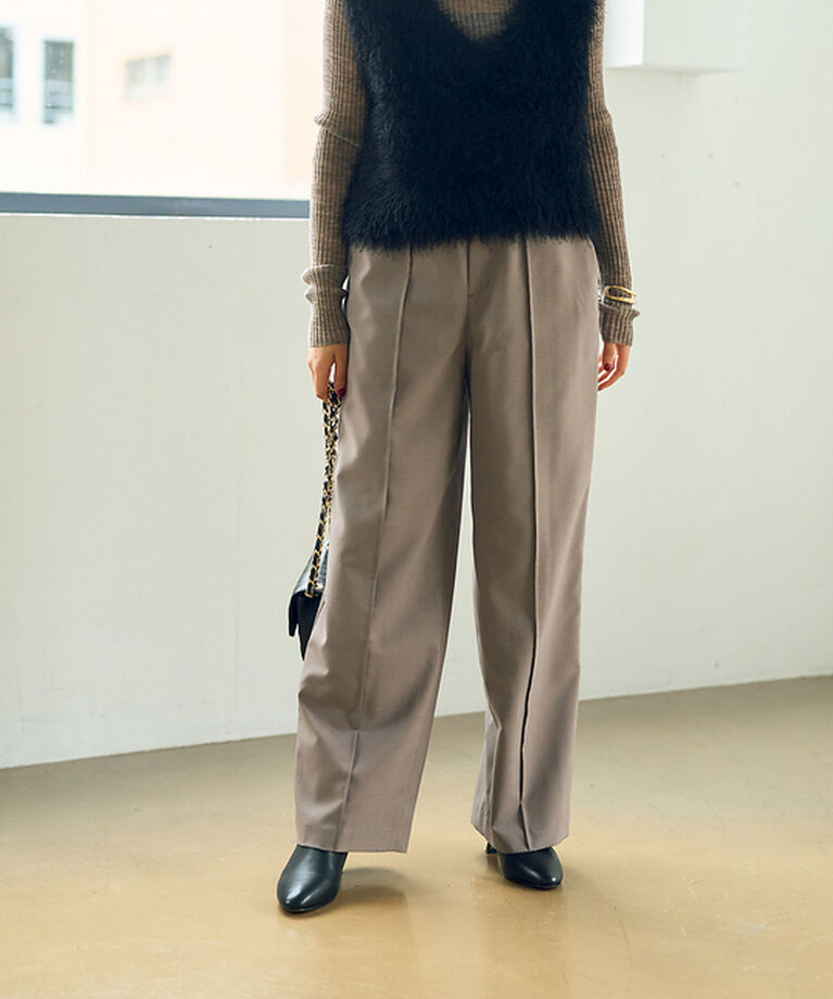Rouge vif「ウールライクイージーストレートパンツ」|その他|
