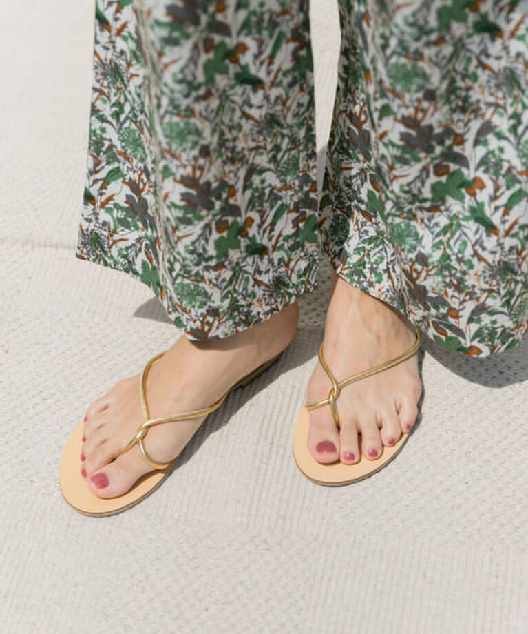 URBAN RESEARCH DOORS「DOORS 『別注』NICOLAS LAINAS×DOORS　スリムラインサンダル」|サンダル|nat×gld