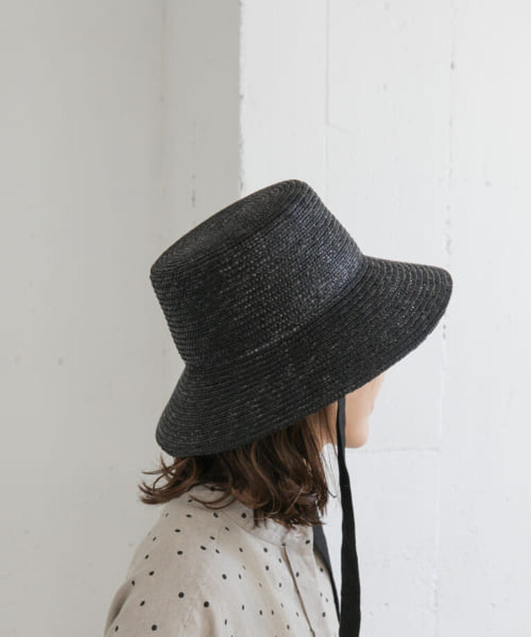 URBAN RESEARCH DOORS「DOORS リボン麦わら帽子」|ハット|BLACK