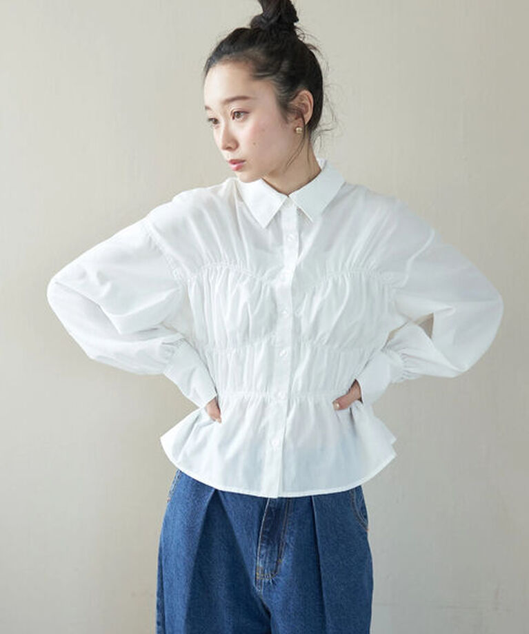 earth music&ecology「ビスチェライクシャーリングシャツ」|シャツ・ブラウス|