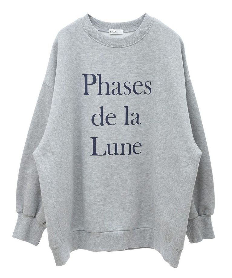 earth music&ecology「Phases de la Luneルーズスウェット」|スウェット・ジャージ|Gray Mixture