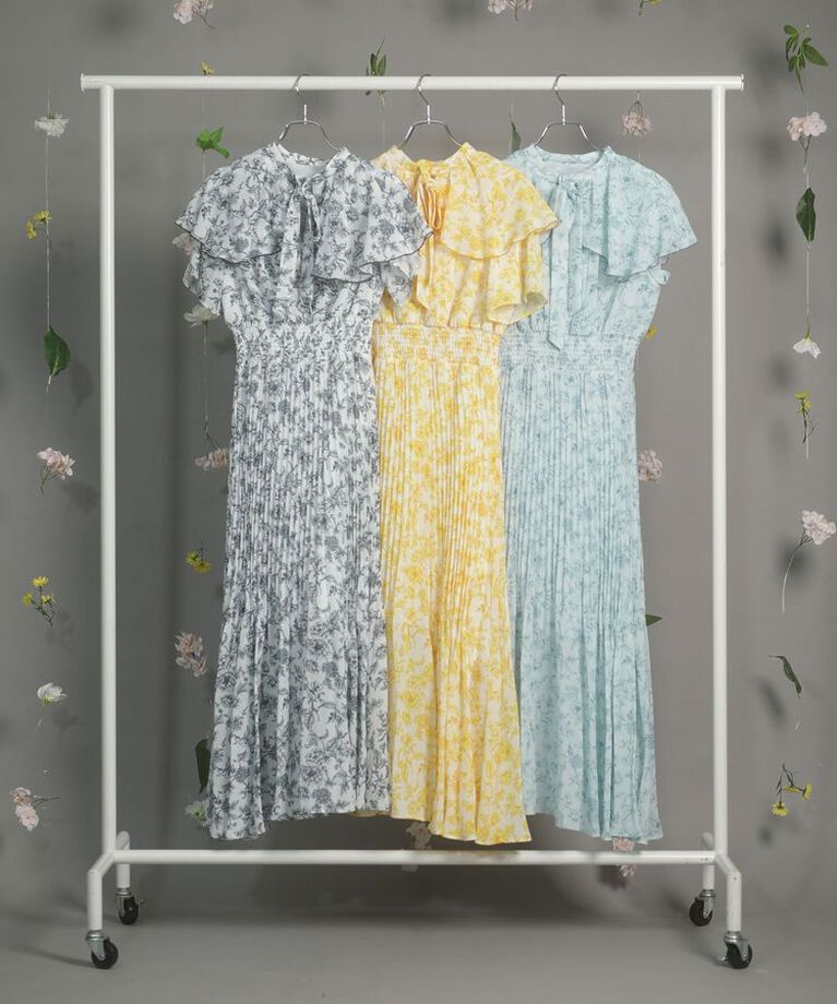 Green Parks「dazzlin フレンチスリーブ花柄ワンピース」|ワンピース|