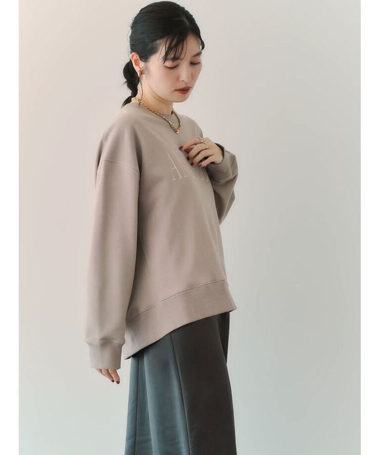 YECCA VECCA「ラメ刺繍ロゴスウェット」|スウェット・ジャージ|