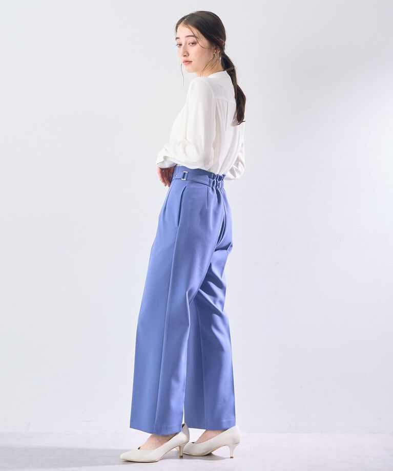 YECCA VECCA「サイドベルテッドハイウエストパンツ」|その他|