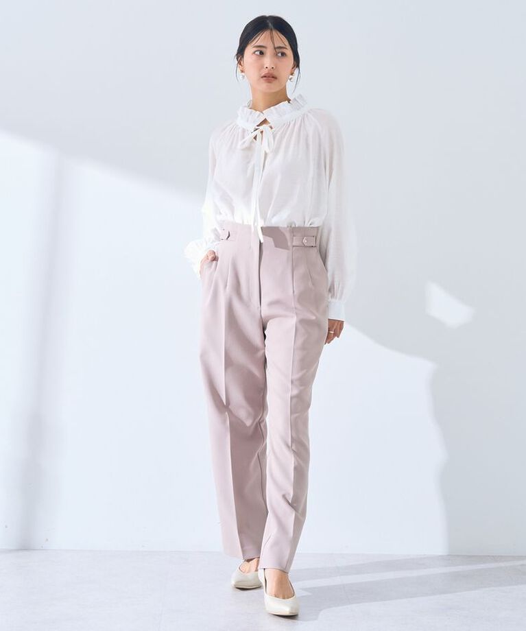 YECCA VECCA「サイドベルテッドハイウエストパンツ」|その他|