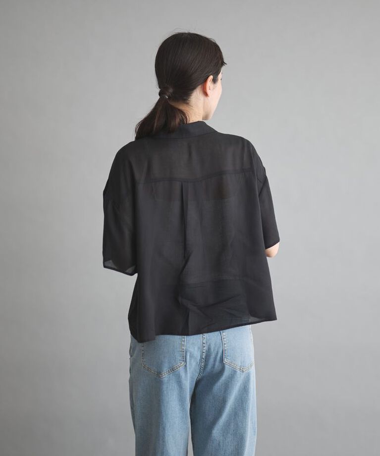 GARAGE OF GOOD CLOTHING「ボイルローンハーフスリーブブラウス」|シャツ・ブラウス|