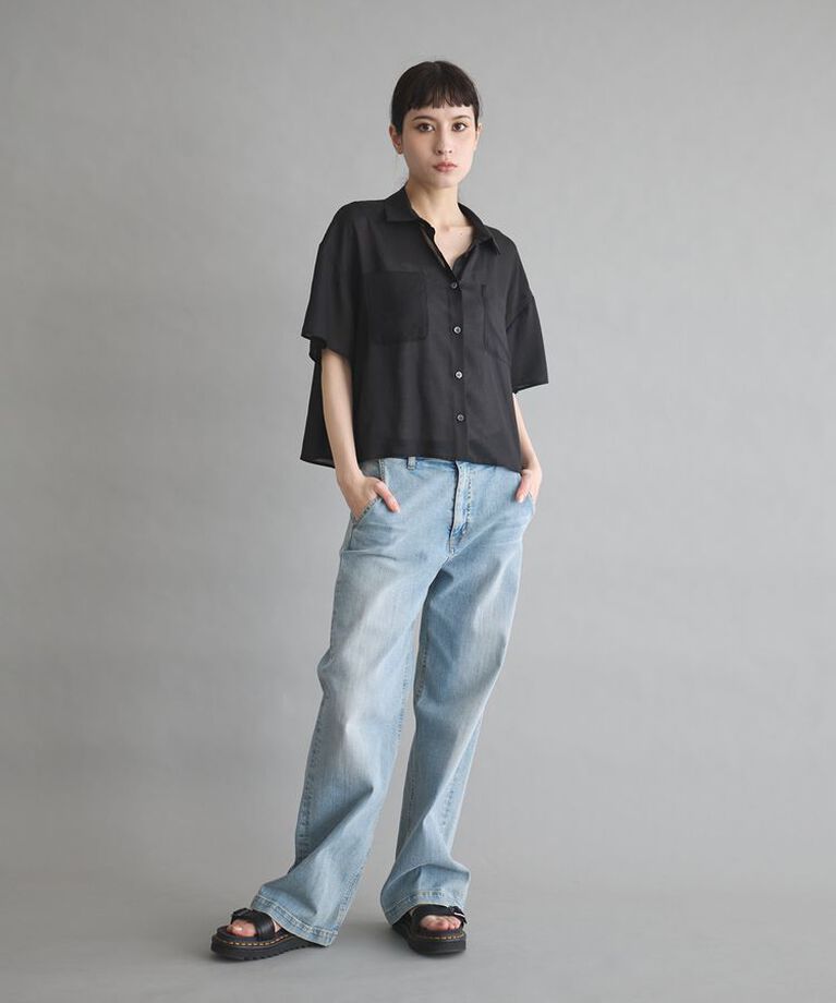 GARAGE OF GOOD CLOTHING「ボイルローンハーフスリーブブラウス」|シャツ・ブラウス|