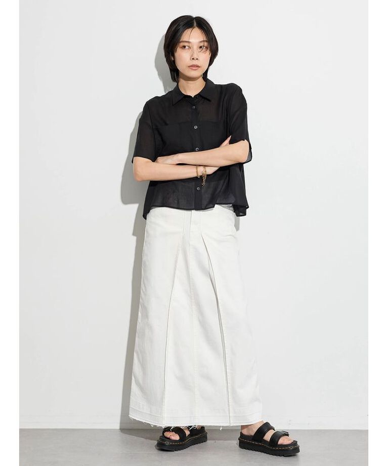 GARAGE OF GOOD CLOTHING「ボイルローンハーフスリーブブラウス」|シャツ・ブラウス|