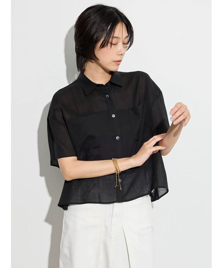 GARAGE OF GOOD CLOTHING「ボイルローンハーフスリーブブラウス」|シャツ・ブラウス|