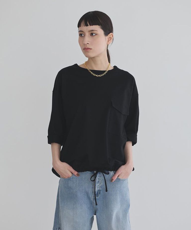 GARAGE OF GOOD CLOTHING「【日本製】七分袖裾ドロストプルオーバー」|Tシャツ・カットソー|