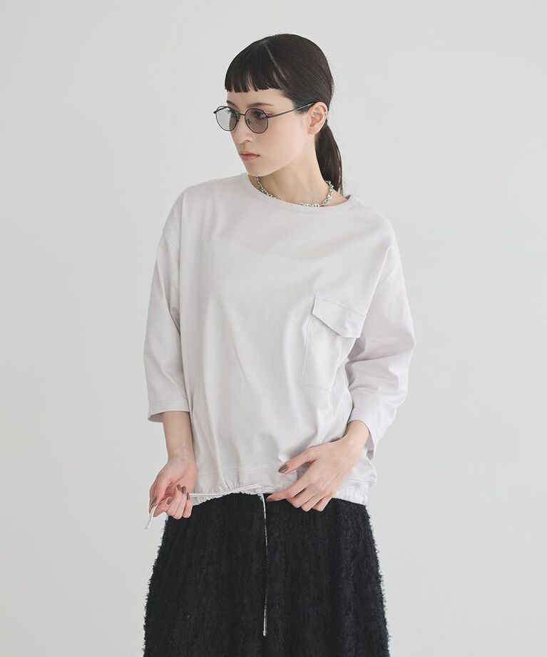 GARAGE OF GOOD CLOTHING「【日本製】七分袖裾ドロストプルオーバー」|Tシャツ・カットソー|