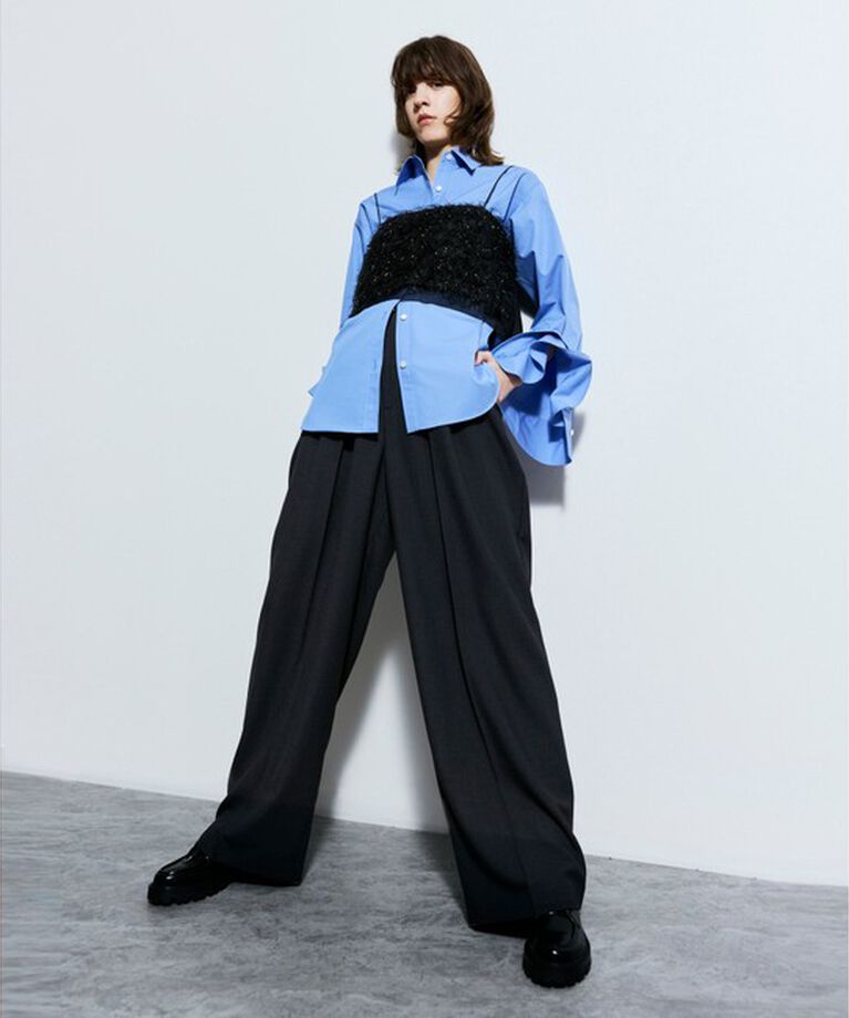 allureville「ギャバタックモダンワイドパンツ」|その他|