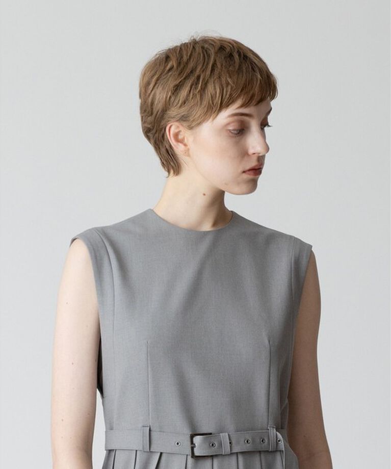 allureville「【allureville×otona MUSE】TRトロサイドスリットプリーツワンピース」|ワンピース|