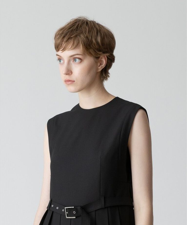 allureville「【allureville×otona MUSE】TRトロサイドスリットプリーツワンピース」|ワンピース|