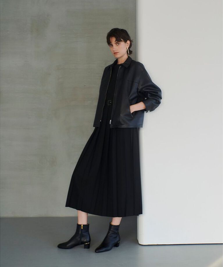 allureville「【allureville×otona MUSE】TRトロサイドスリットプリーツワンピース」|ワンピース|