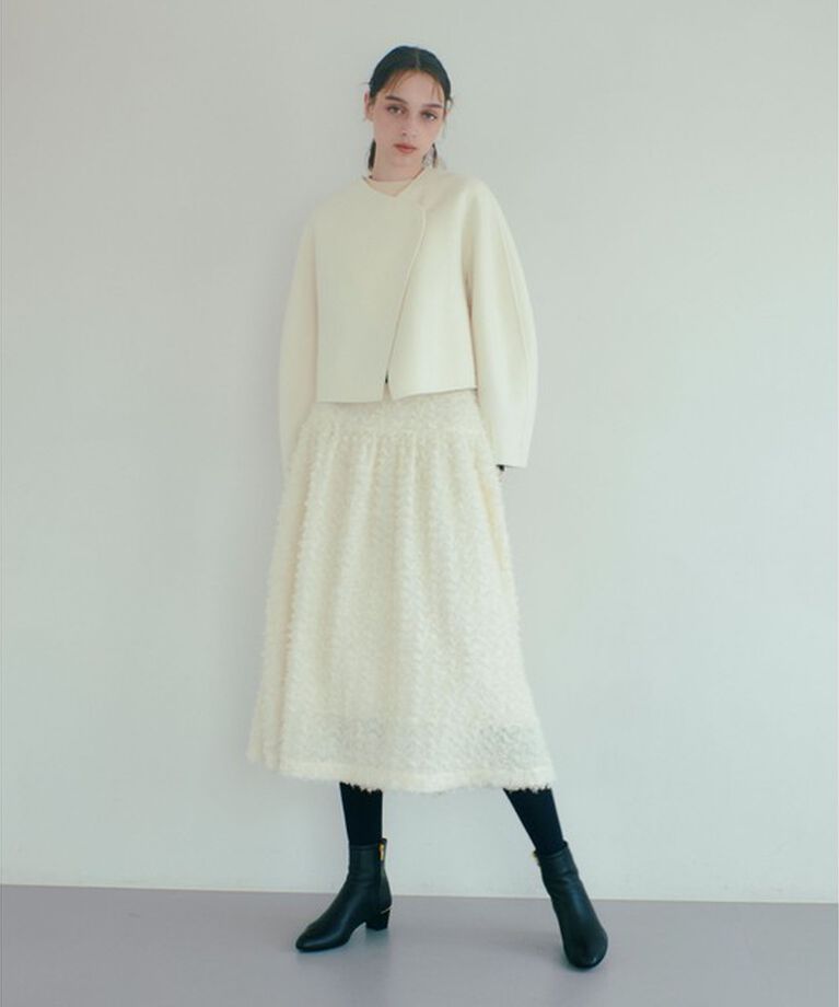 LOULOU WILLOUGHBY「【LOULOU WILLOUGHBY】シャルムビーバーリバージャケット」|ノーカラージャケット|