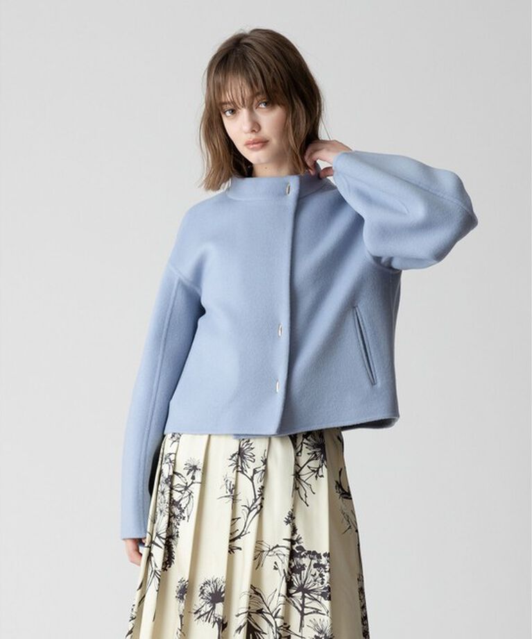 allureville「Wリバースタンドカラーショートコート」|その他|