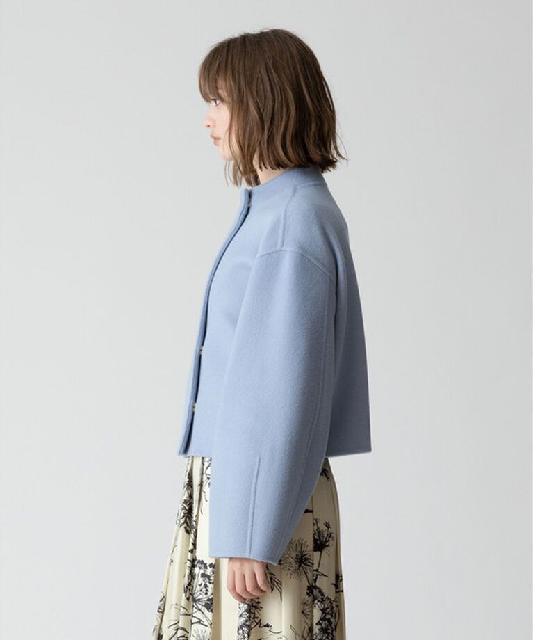 allureville「Wリバースタンドカラーショートコート」|その他|