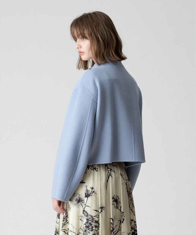 allureville「Wリバースタンドカラーショートコート」|その他|