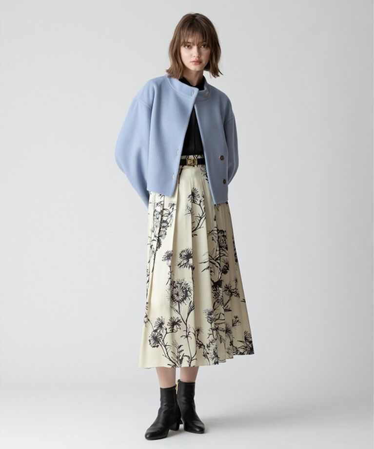 allureville「Wリバースタンドカラーショートコート」|その他|