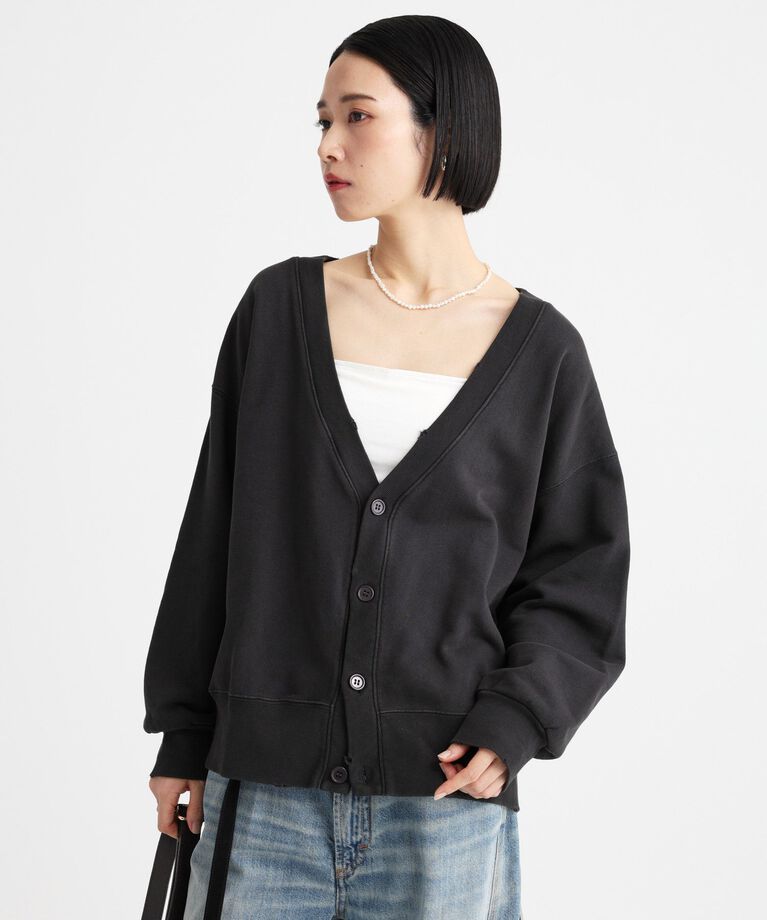 「 【81BRANCA】スウェットカーディガン」|カーディガン|チャコール