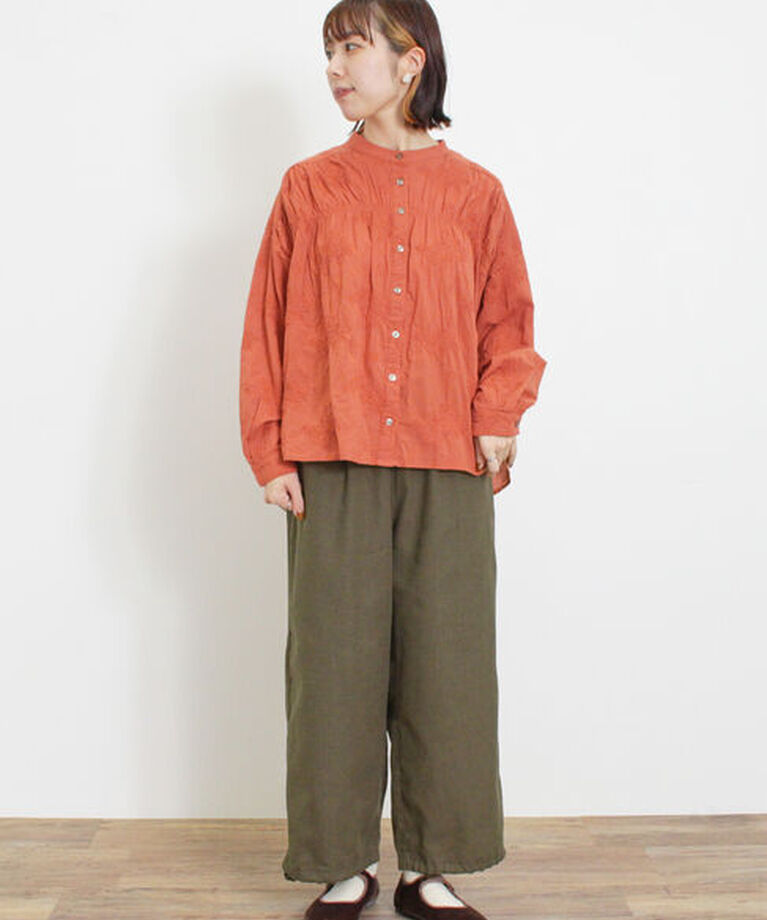 Samansa Mos2「ハンドステッチ風総刺繍ブラウス」|シャツ・ブラウス|