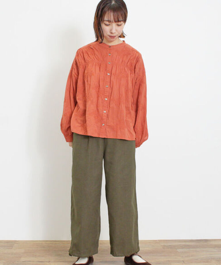 Samansa Mos2「ハンドステッチ風総刺繍ブラウス」|シャツ・ブラウス|