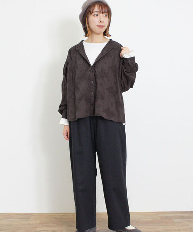 Samansa Mos2「ハンドステッチ風総刺繍ブラウス」|シャツ・ブラウス|