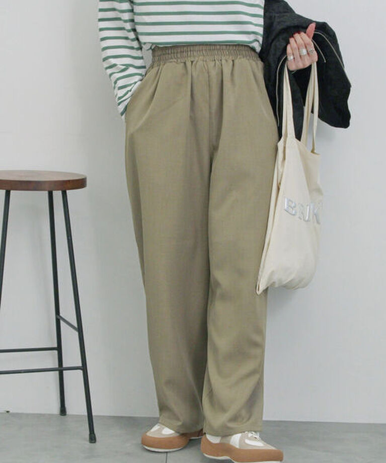 Samansa Mos2 blue「ハイウエストワイドパンツ」|その他|