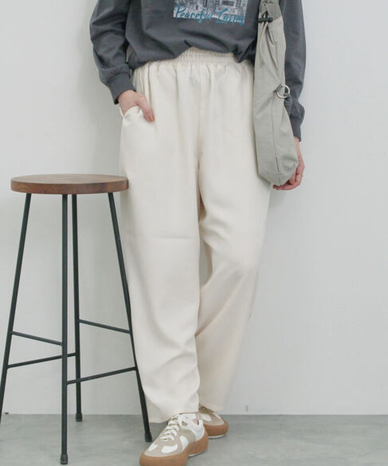 Samansa Mos2 blue「ハイウエストワイドパンツ」|その他|