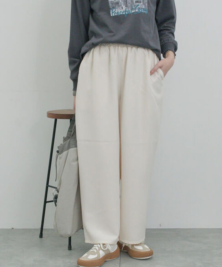 Samansa Mos2 blue「ハイウエストワイドパンツ」|その他|