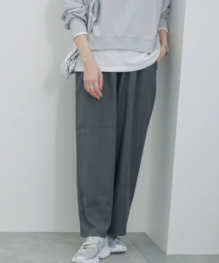 Samansa Mos2 blue「ハイウエストワイドパンツ」|その他|