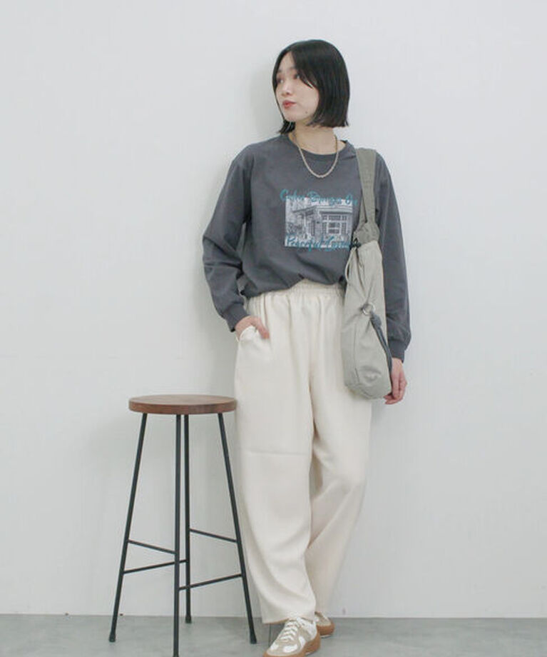 Samansa Mos2 blue「ハイウエストワイドパンツ」|その他|