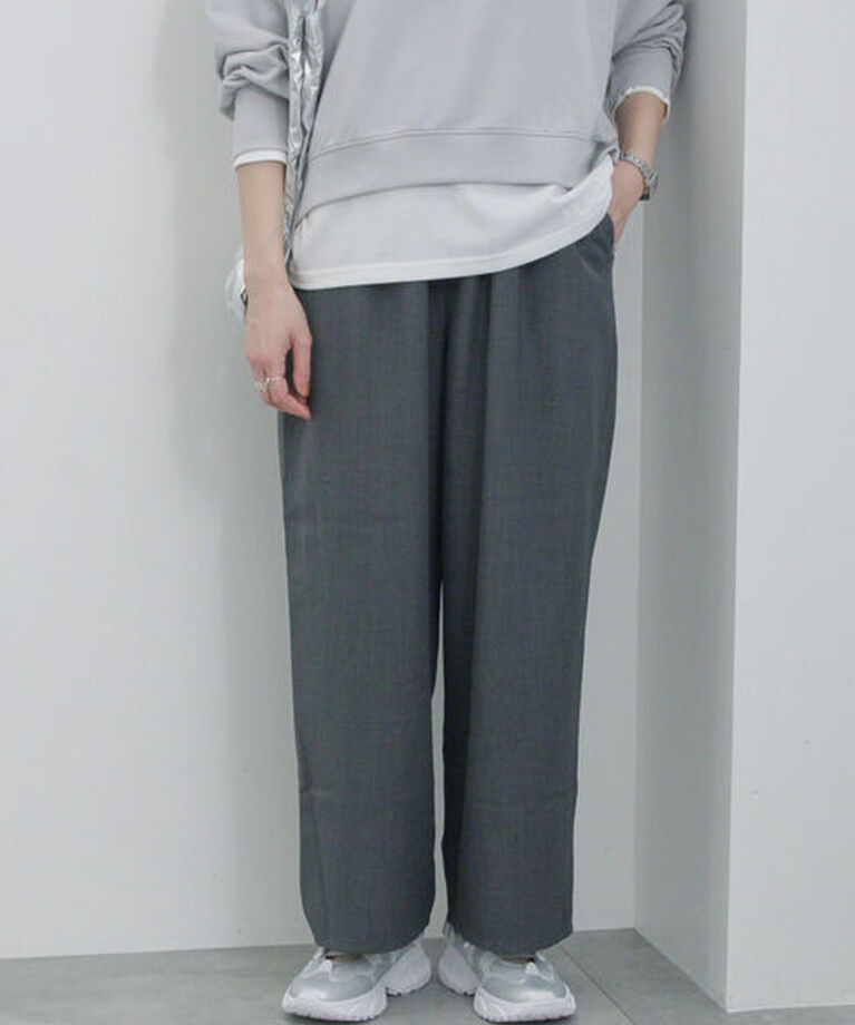 Samansa Mos2 blue「ハイウエストワイドパンツ」|その他|