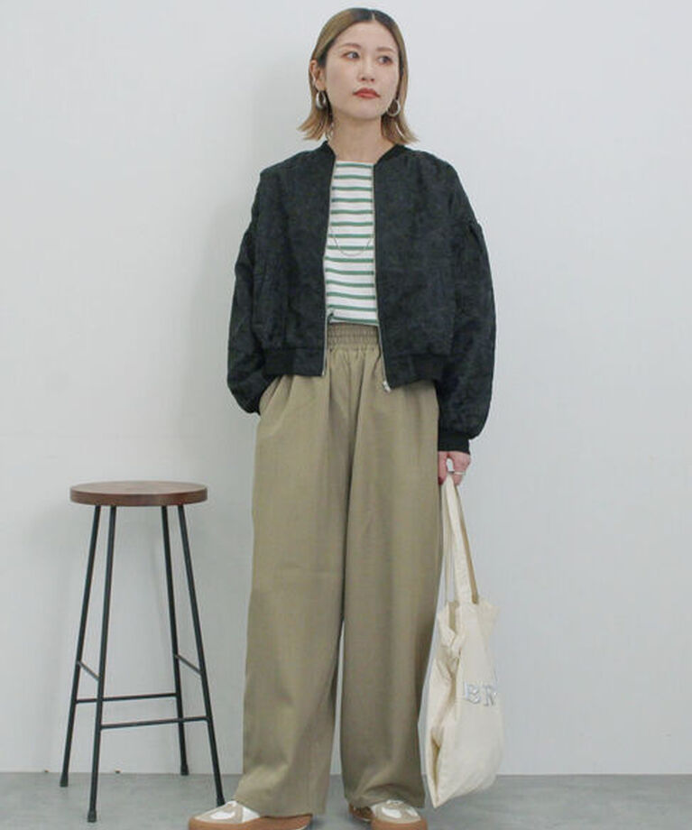 Samansa Mos2 blue「ハイウエストワイドパンツ」|その他|