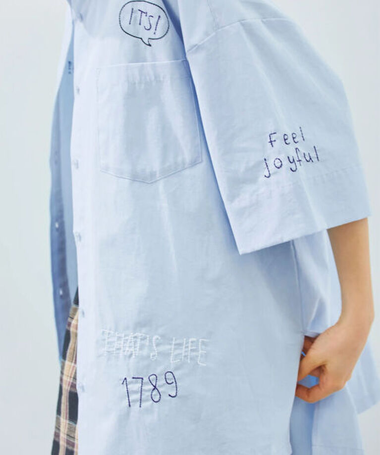 SM2「ロゴ刺繍入りオーバーシャツ」|シャツ・ブラウス|