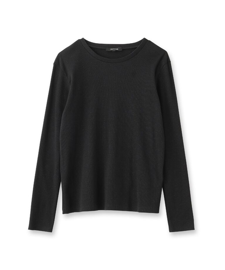UNTITLED「【長袖Tシャツ】ラメテレコカットソー」|Tシャツ・カットソー|