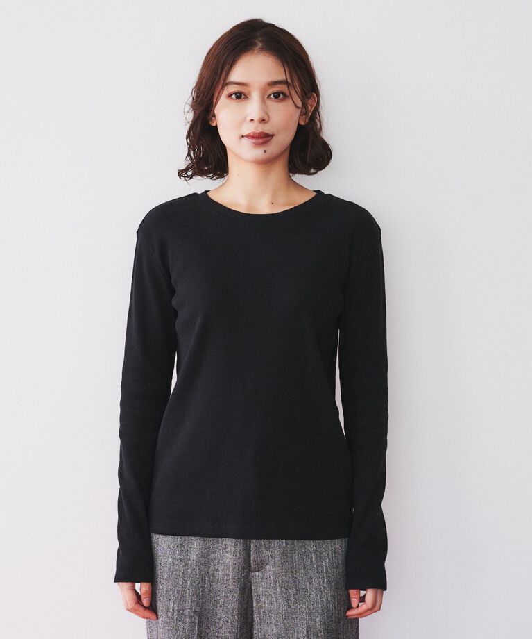 UNTITLED「【長袖Tシャツ】ラメテレコカットソー」|Tシャツ・カットソー|