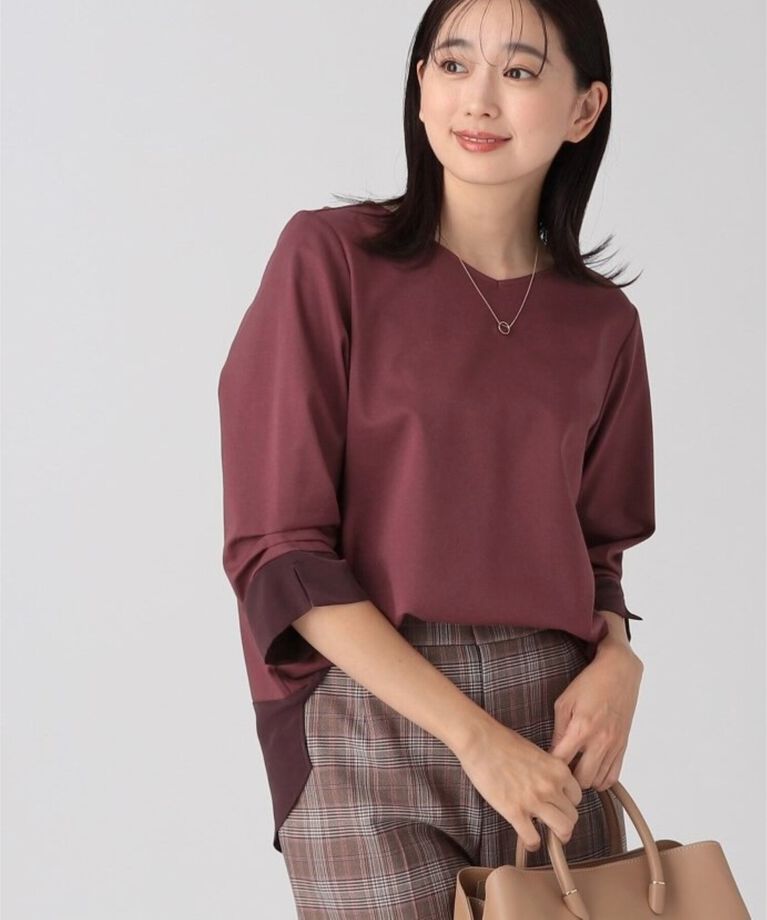COUP DE CHANCE「【洗える／日本製／七分袖】プルオーバージャージ」|Tシャツ・カットソー|