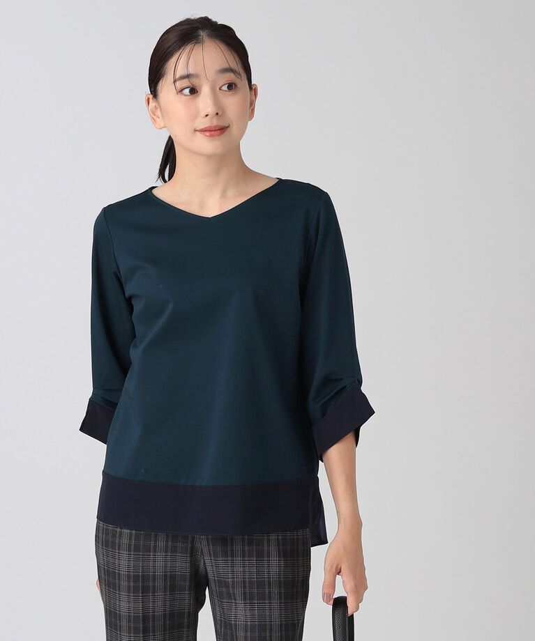COUP DE CHANCE「【洗える／日本製／七分袖】プルオーバージャージ」|Tシャツ・カットソー|
